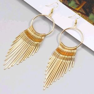 ✅ Metal Tassle Sun Drop Earrings